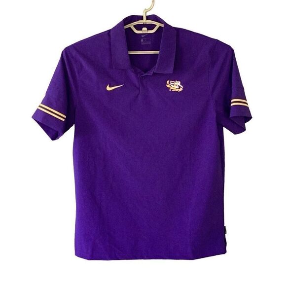 Nike LSU Tigers Football Polo Shirt Men’s Large Team Issue Flex Gameday Coaches - Picture 1 of 8